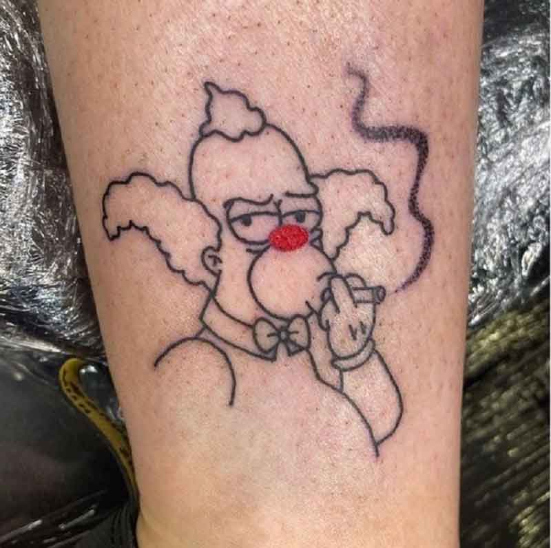 Krusty The Clown Tattoo 1