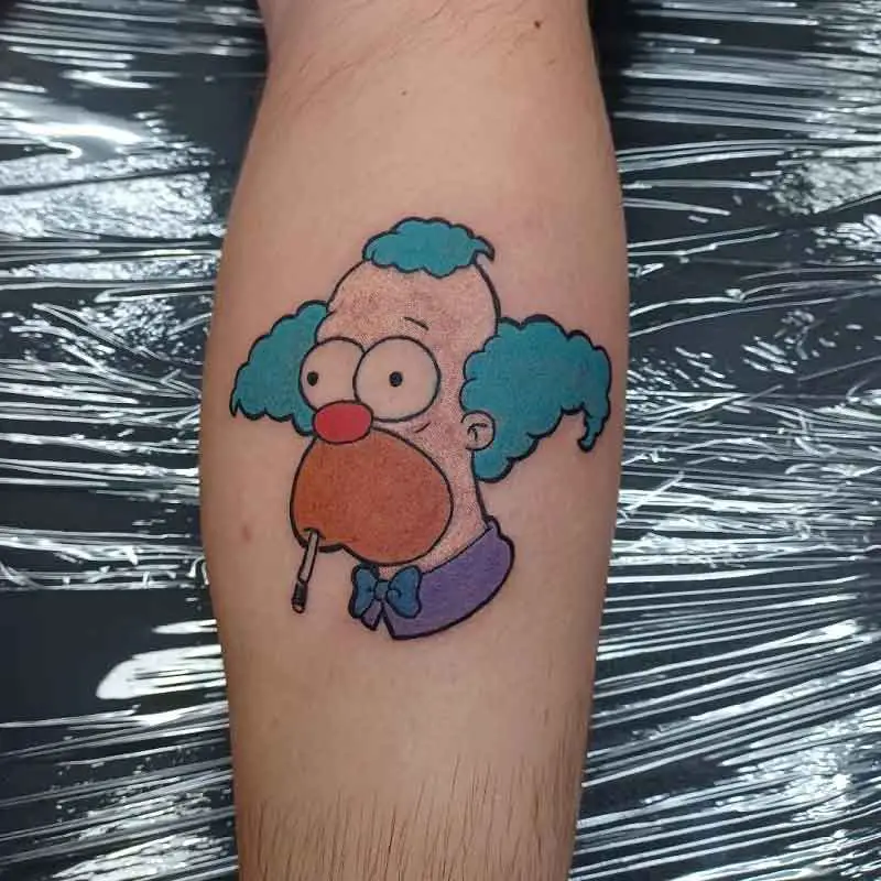 Krusty The Clown Tattoo 2