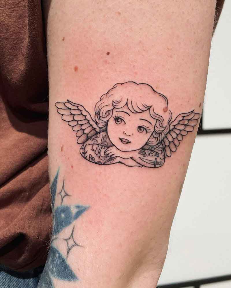Laughing Cupid Tattoo 2