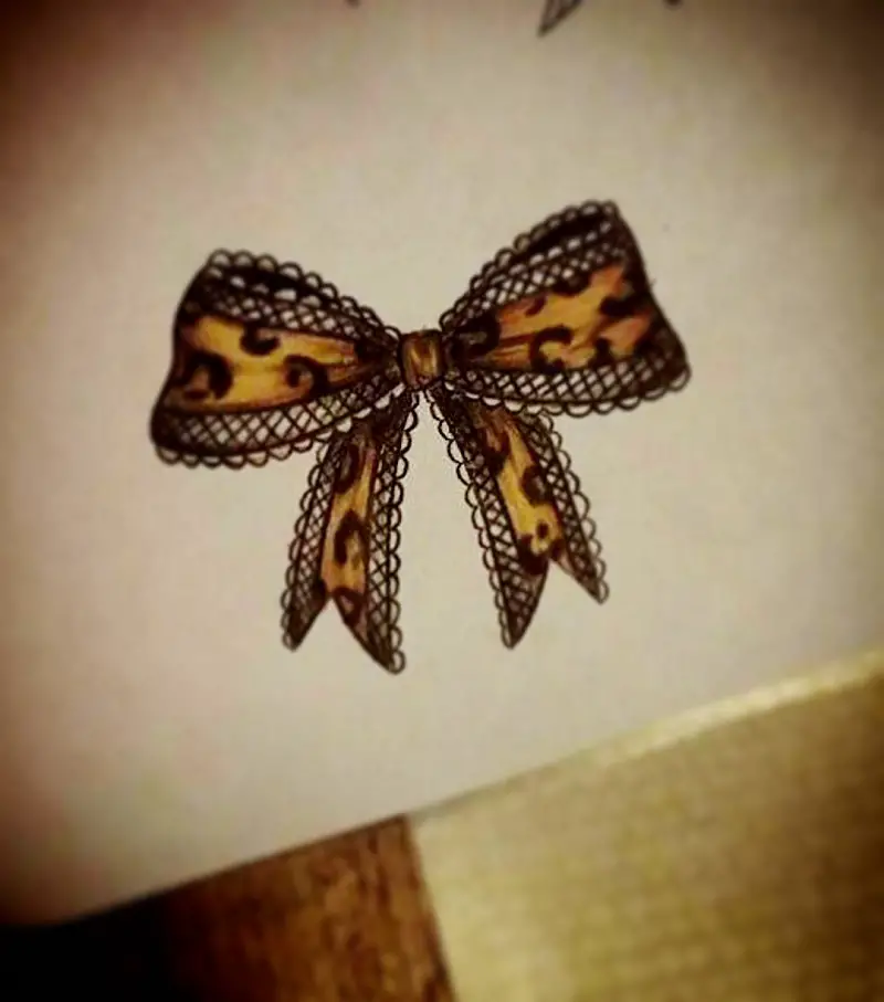 Leopard Bow Tattoo 2