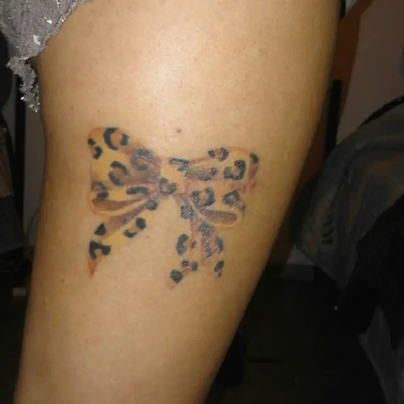 Leopard Bow Tattoo 3