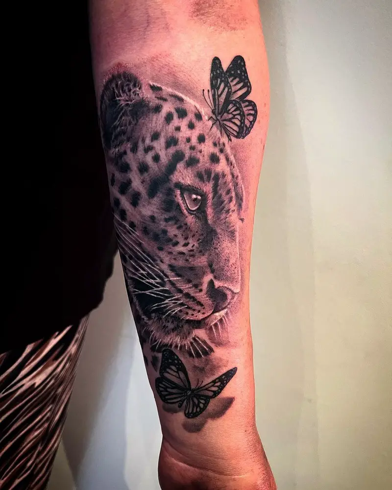 Leopard Butterfly Tattoo 2