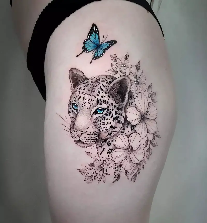 Leopard Butterfly Tattoo 3