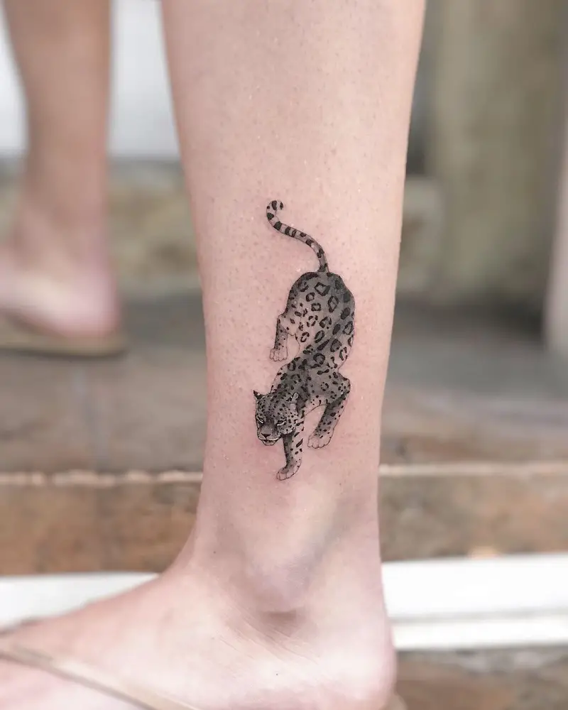 Leopard Foot Tattoo 1