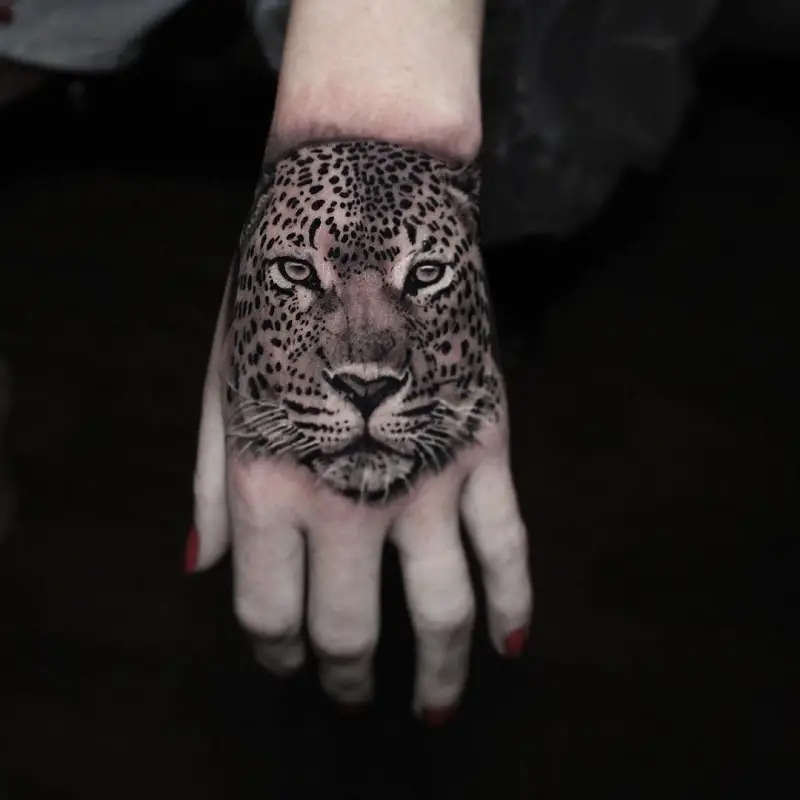Leopard Hand Tattoo 2