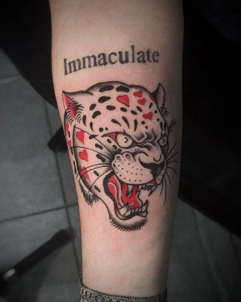Leopard Head Tattoo 2