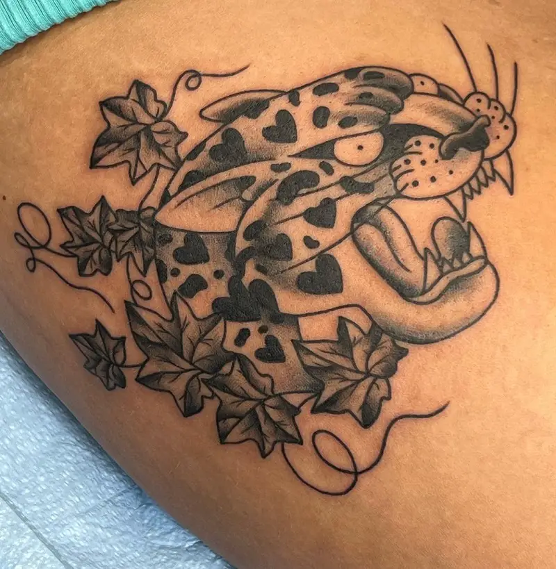 Leopard Heart Tattoo 2
