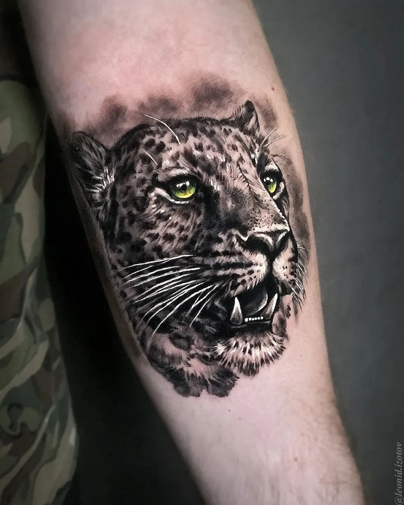 Leopard Portrait Tattoo 1