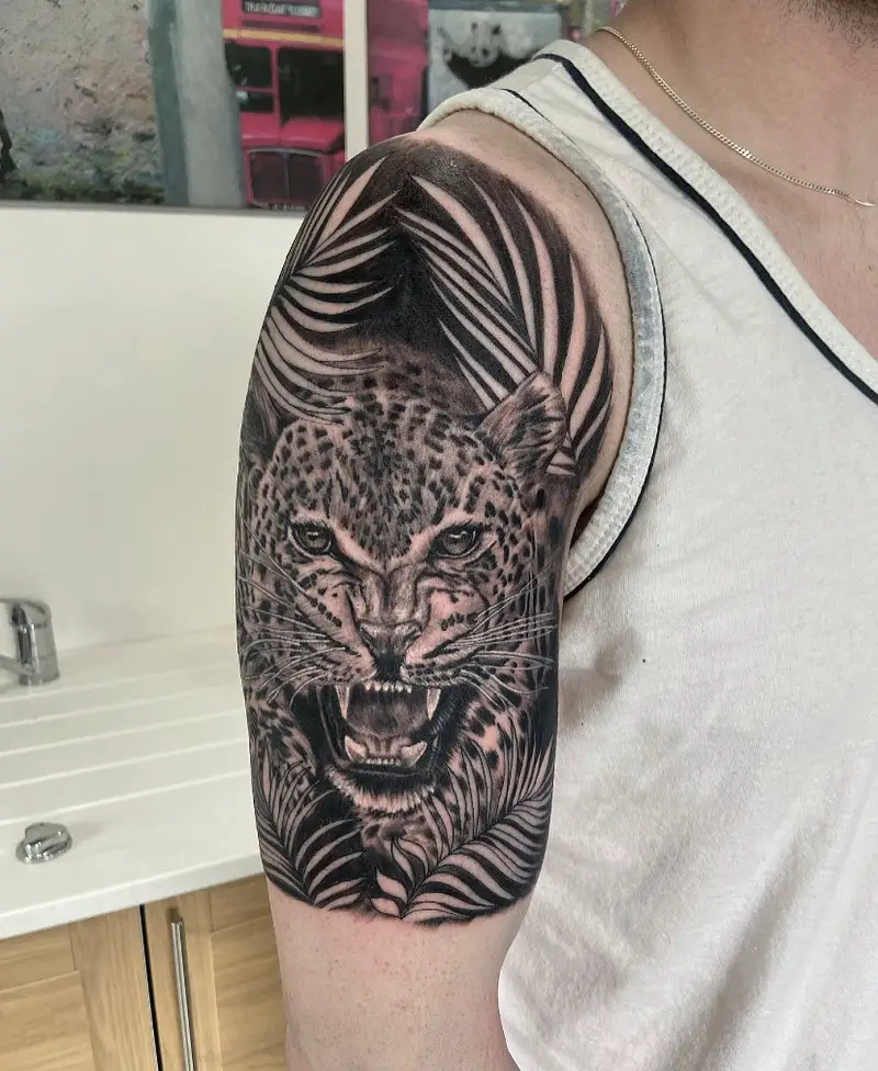 Leopard Shoulder Tattoo 3