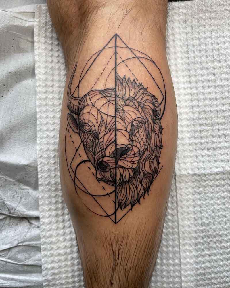 Lion Bull Tattoo 1