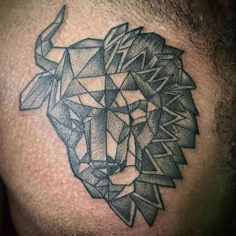 Lion Bull Tattoo 3