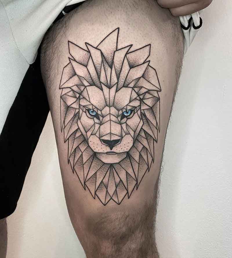 Lion Geometric Tattoo 1