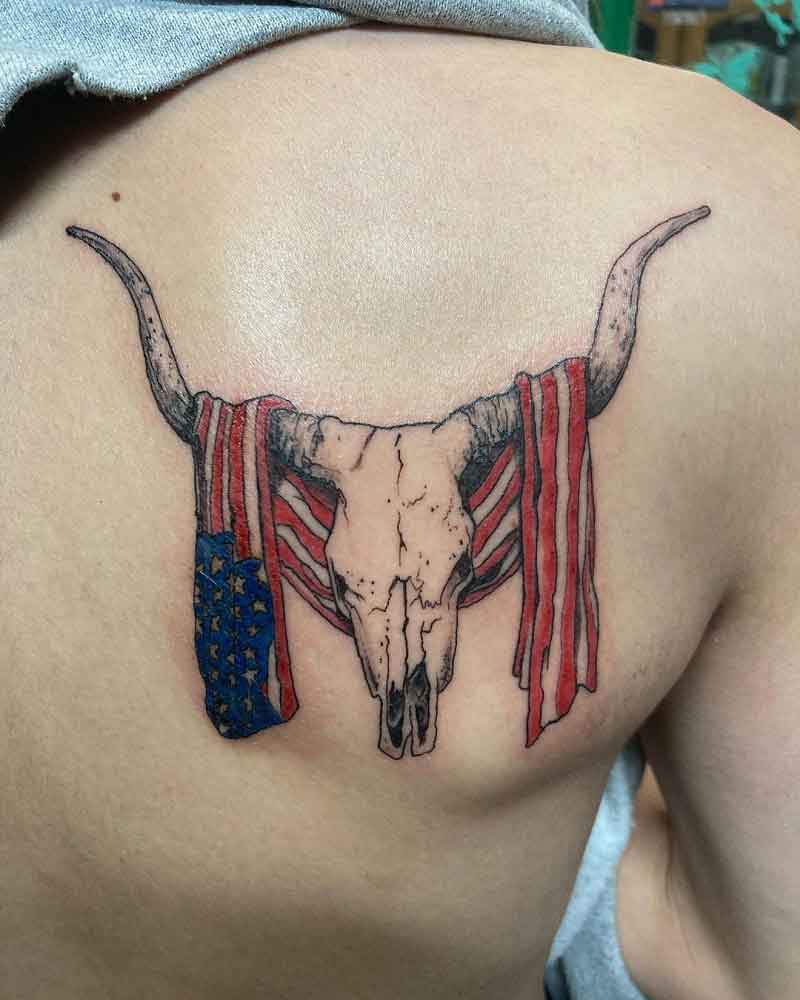 Longhorn Bull Tattoo 2