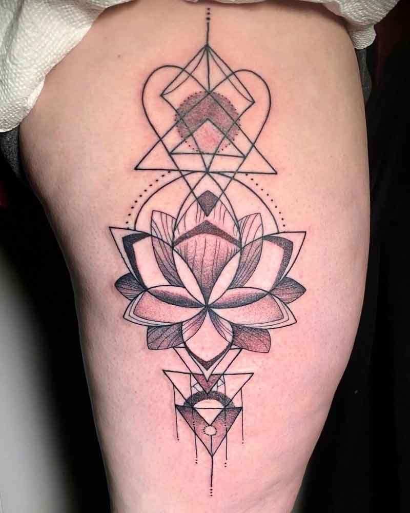 Lotus Geometric Tattoo 2