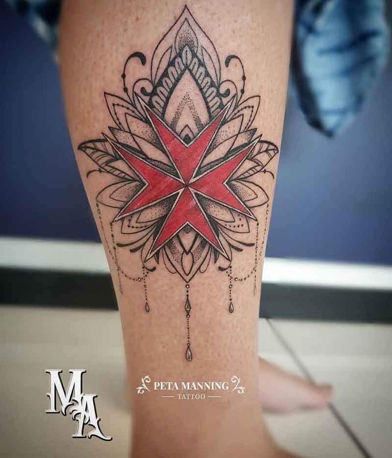 Maltese Cross Tattoo 2