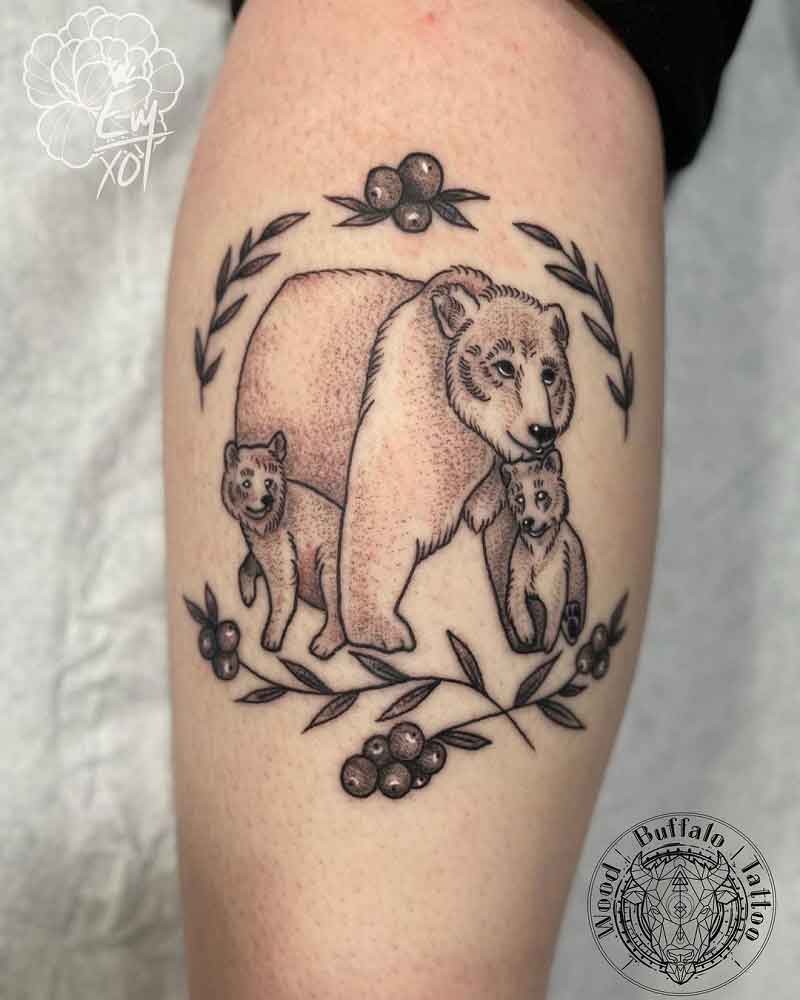 MAMA BEAR AND CUB mama cub bear love singleneedle tattoo  tattooedgirls  Instagram