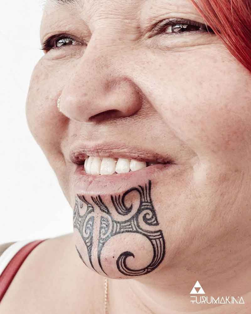 Maori Chin Tattoo 1