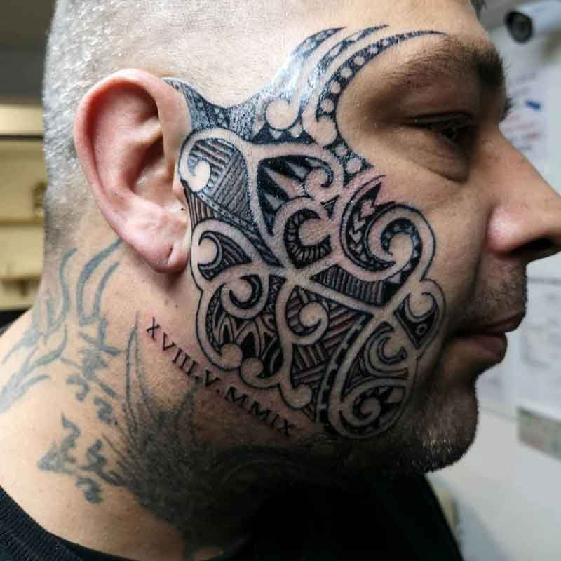Maori Face Tattoo 1