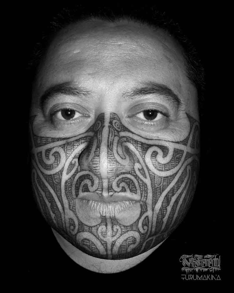 Maori Face Tattoo 3