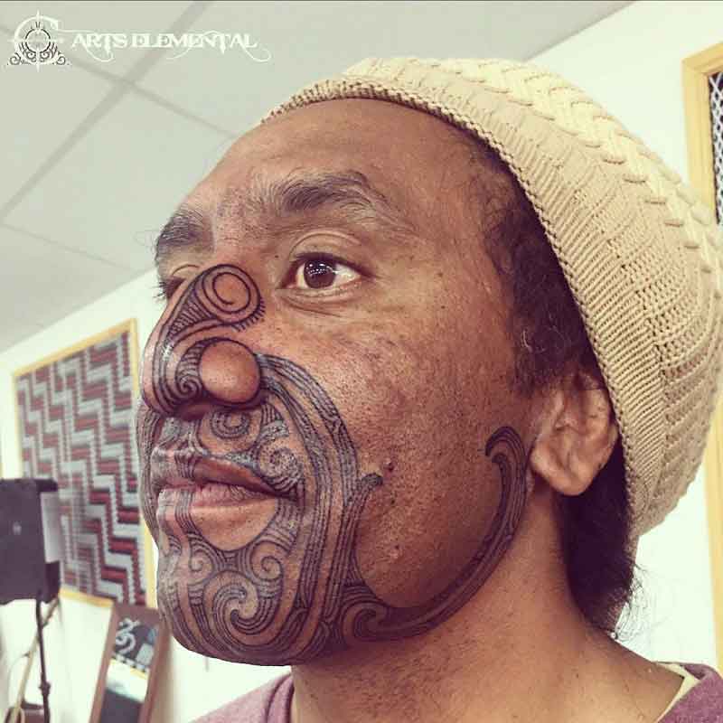Maori Lip Tattoo 1