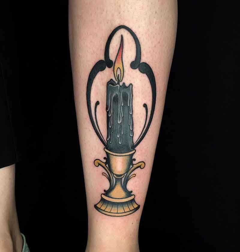 Melting Candle Tattoo 1