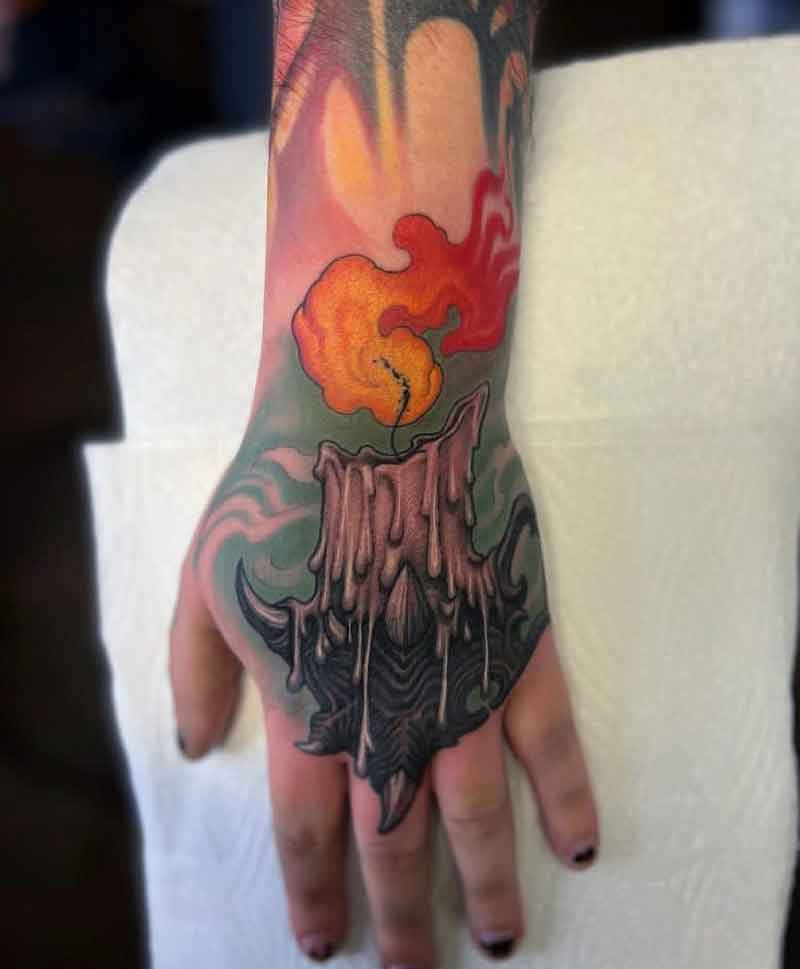 Melting Candle Tattoo 2