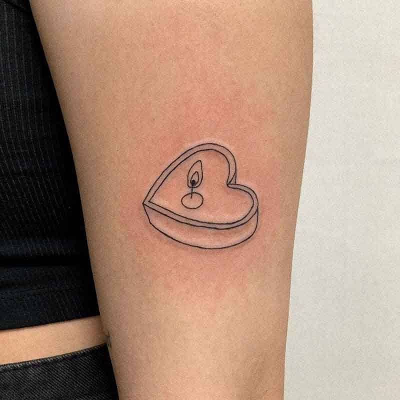 Minimalist Candle Tattoo 3