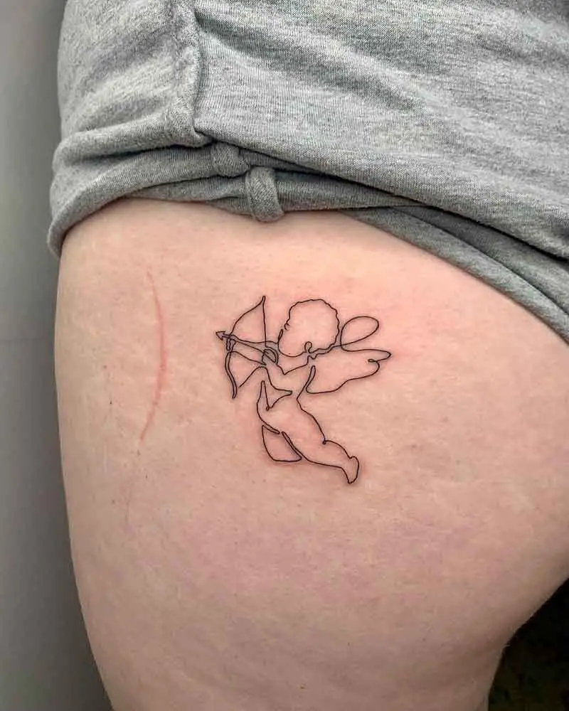 Minimalist Cupid Tattoo 3