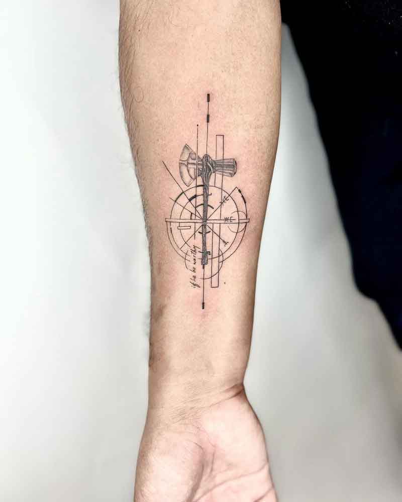 Minimalist Geometric Tattoo 1