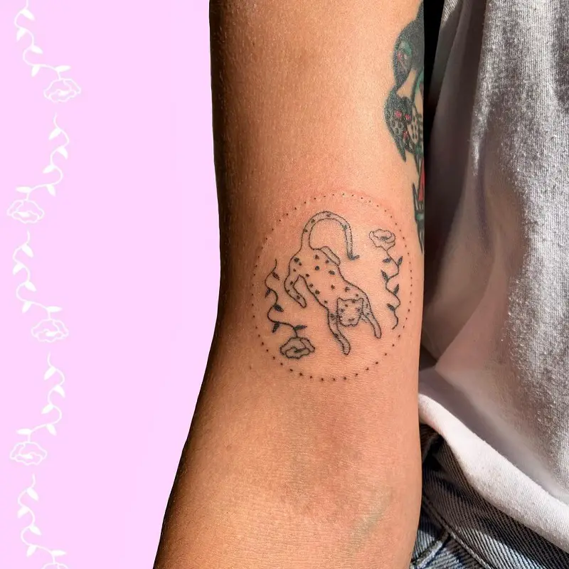 Minimalist Leopard Tattoo 1