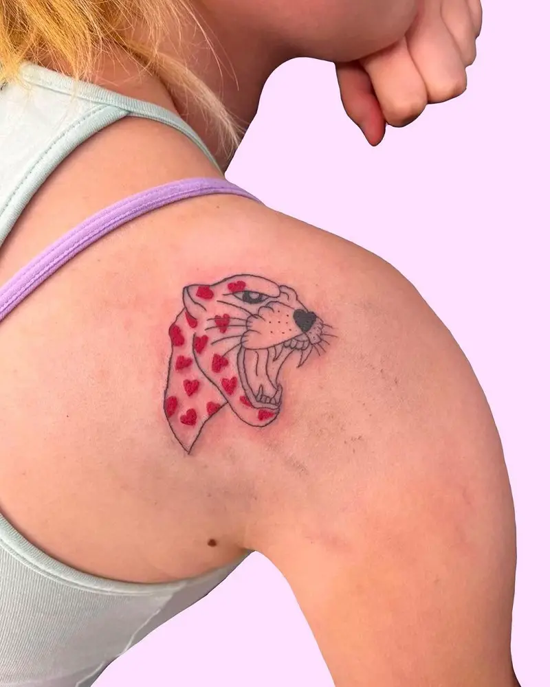 Minimalist Leopard Tattoo 2