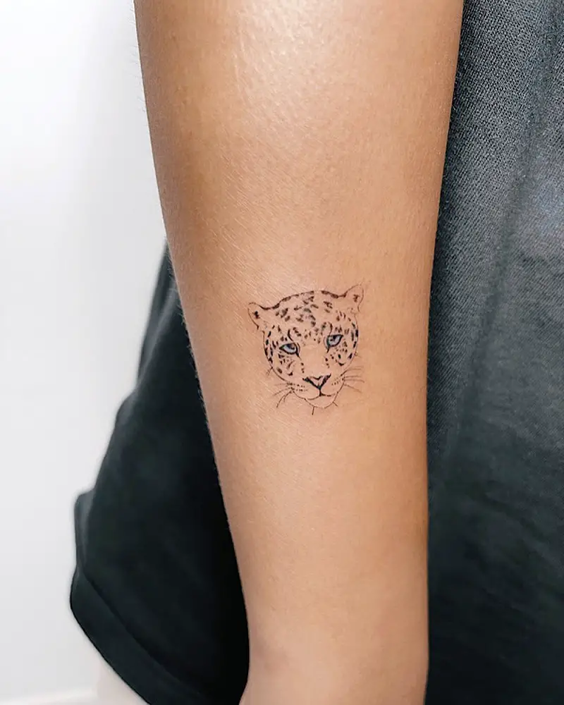 Minimalist Leopard Tattoo 3
