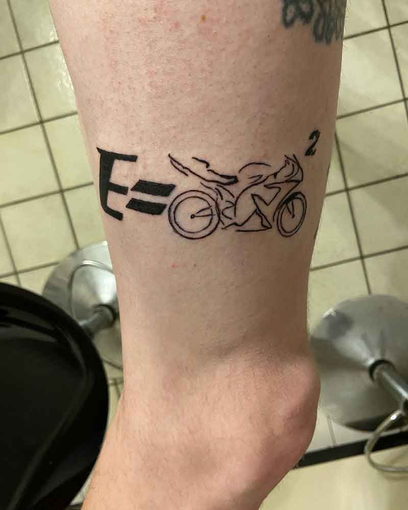 Minimalist Motorcycle Tattoo 3