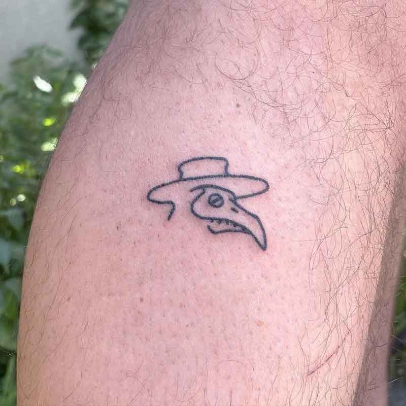 Minimalist Plague Doctor Tattoo 1