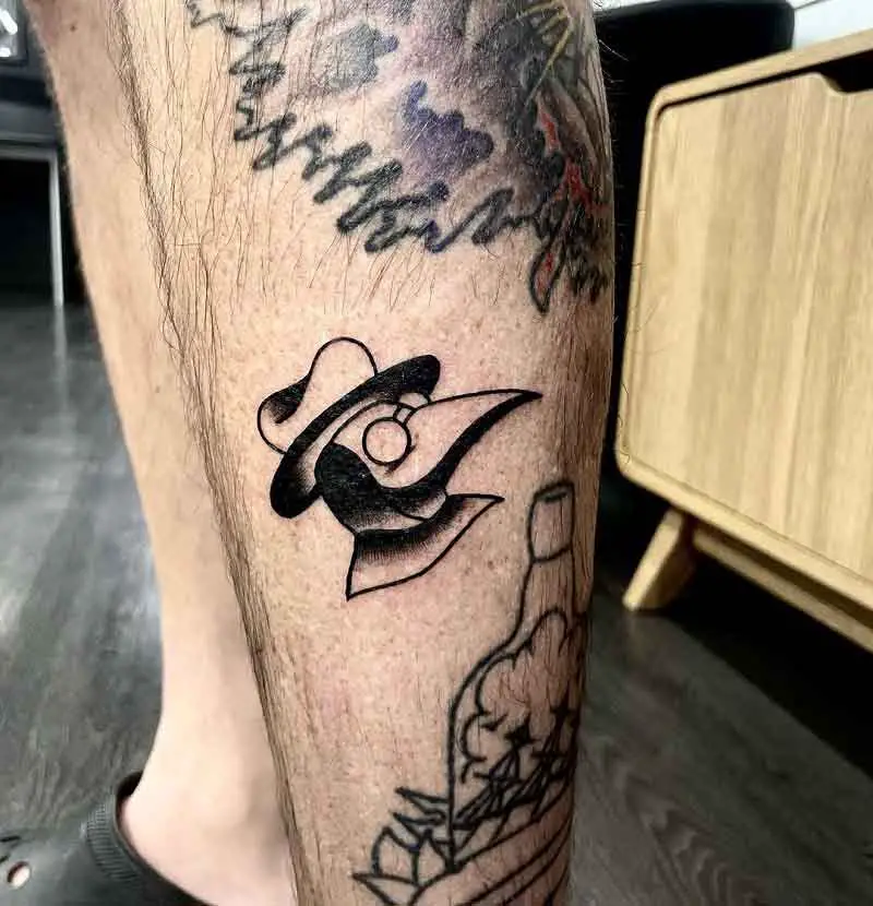 Minimalist Plague Doctor Tattoo 2