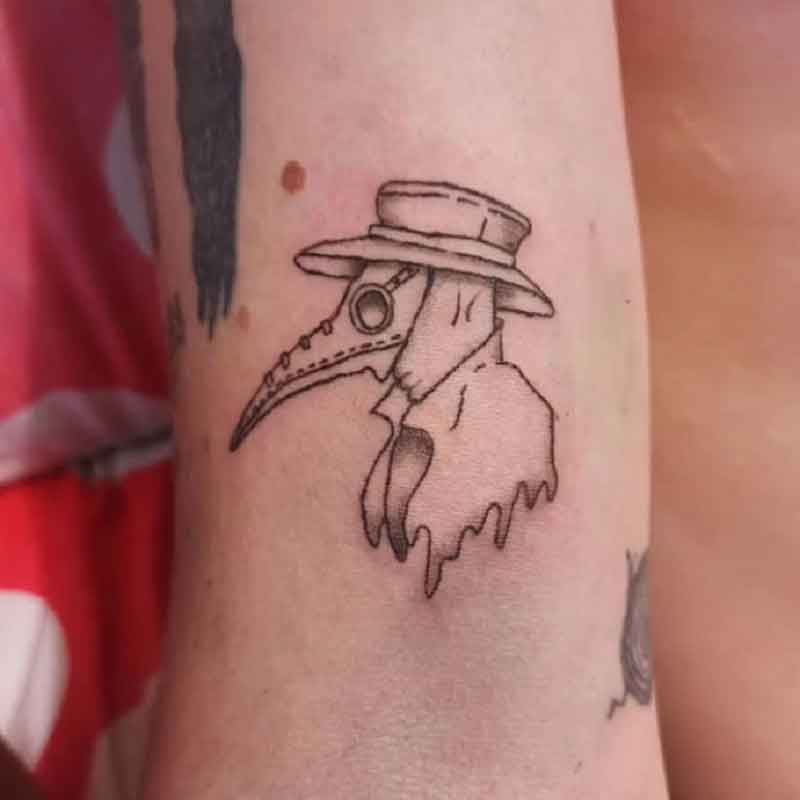 Minimalist Plague Doctor Tattoo 3