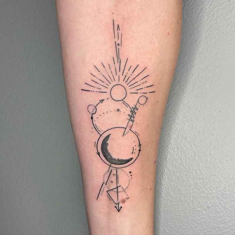 Moon Geometric Tattoo 1