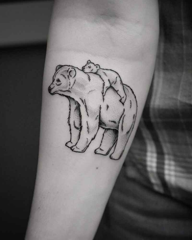 Mother Son Bear Tattoos 3