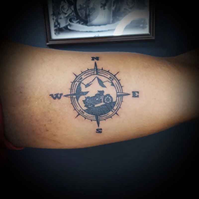 Motorcycle Compass Tattoo 3