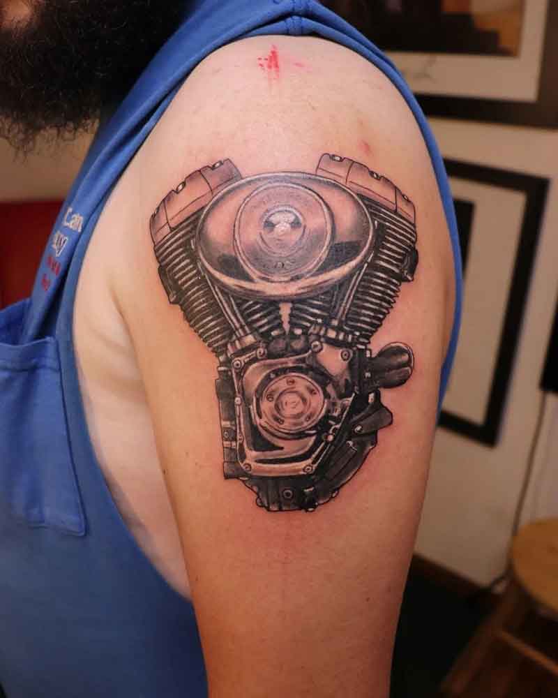 Motorcycle Engine Tattoo 2