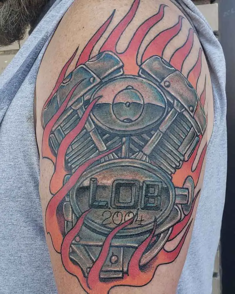 Motorcycle Engine Tattoo 3