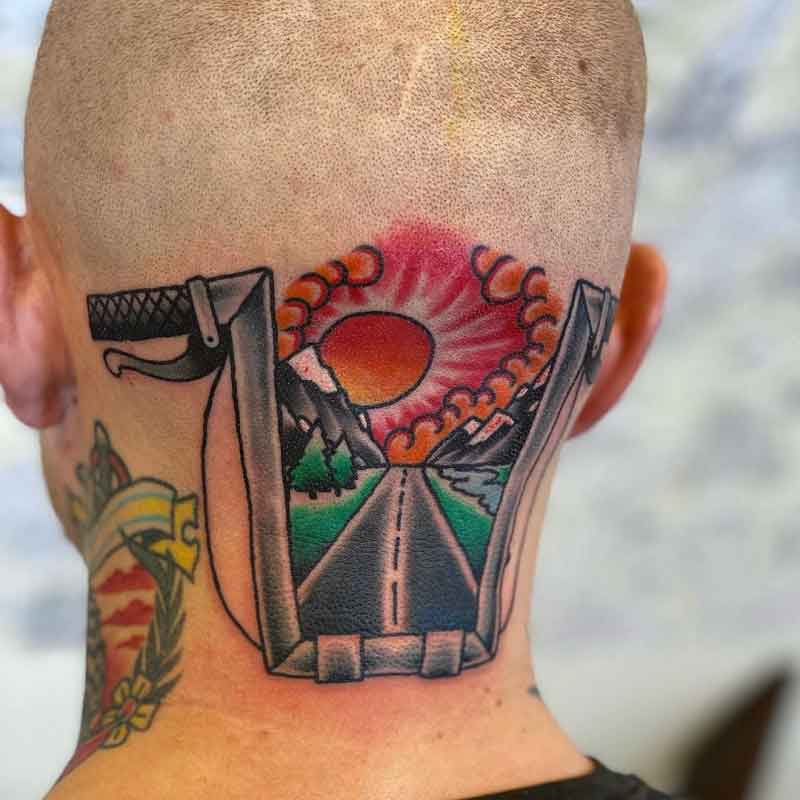 Motorcycle Handlebar Tattoo 1