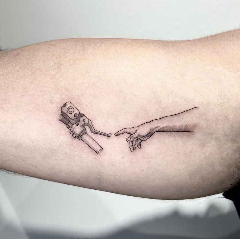 Motorcycle Handlebar Tattoo 3