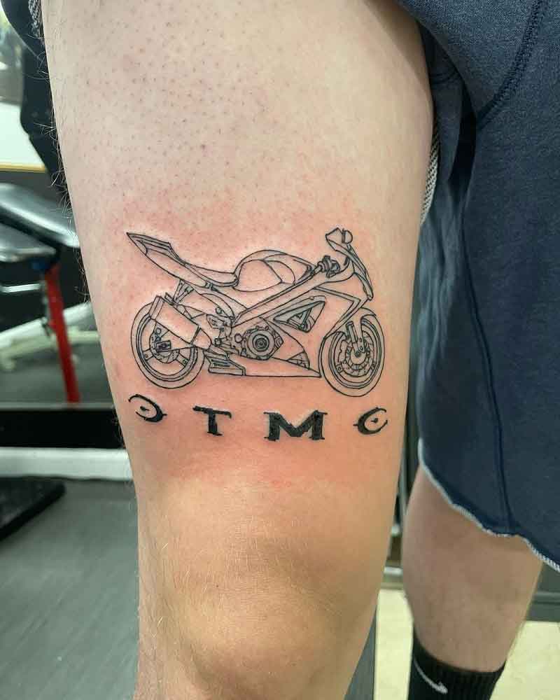 Motorcycle Outline Tattoo 1