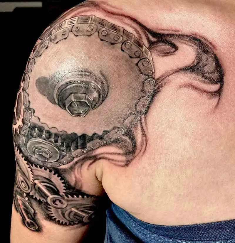 Motorcycle Shoulder Tattoo 1