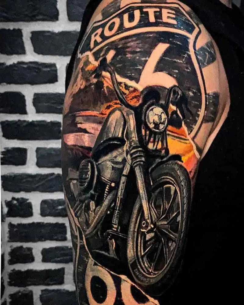 Motorcycle Shoulder Tattoo 2