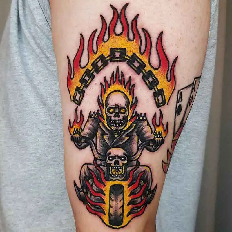 Motorcycle Skull Tattoo 2