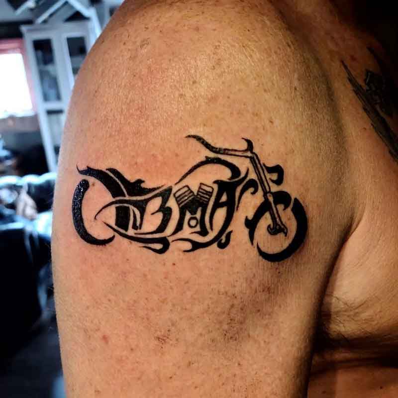 Motorcycle Tribal Tattoo 1