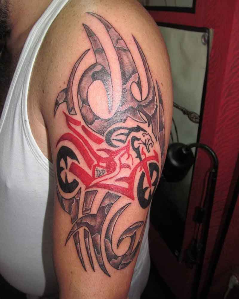 Motorcycle Tribal Tattoo 2