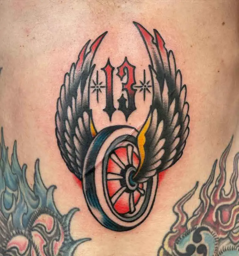 Motorcycle Wheel Tattoo 2